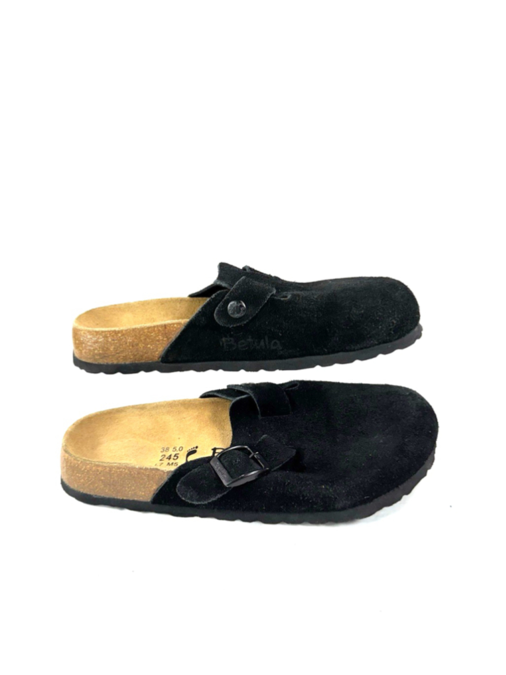 Birkenstock BETULA Boston Soft Footbed Suede Leather Clog Shoes SIZE 7 NEW